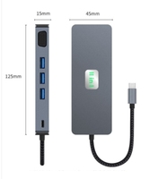 Promo Panas Hub USB C 4K 60Hz Multi-Fungsi DP RJ45 USB 3.2 100W Adaptor Tipe C Docking Station Splitter