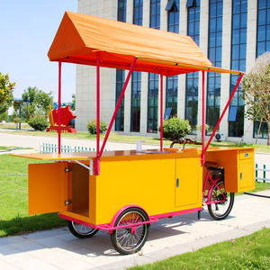 Voyage <span class=keywords><strong>Camping</strong></span> Camper Remorque Café Tricycle à vendre Voyage <span class=keywords><strong>Camping</strong></span> Camper Café Chariot Vélo Avec Évier et Réfrigérateur - Product Image 2