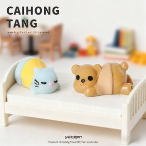 Caihong Tang Miniature 3D Cartoon Animal <b>Figurines</b> Plastic Resin DIY Jewelry Set Ornaments Craft Supplies - Product Image 3