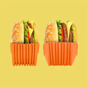 Porta Hamburger in silicone con guscio di Hamburger regolabile espandibile riutilizzabile