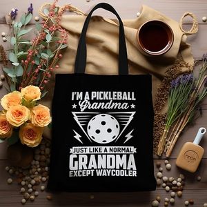 Pickleball bà Tote Túi thể thao vui chủ đề Vải Tote cho phụ nữ tái sử dụng hàng tạp hóa mua sắm túi - Product Image 6