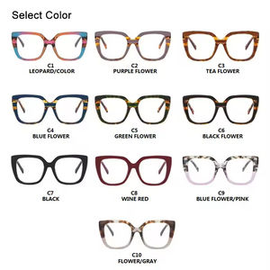 Occhiali da vista unisex retrò grandi <span class=keywords><strong>e</strong></span> piatti, montatura alla moda blu/<span class=keywords><strong>nera</strong></span>/<span class=keywords><strong>rossa</strong></span>, protezione UV, ideali per il dropshipping - Articolo di successo - Product Image 4