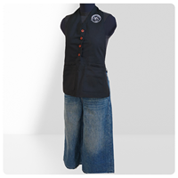 Tablier réutilisable version coréenne pour salon de thé, barista, pâtisserie, homme, femme, fleuriste, restaurant, sans manches, tendance