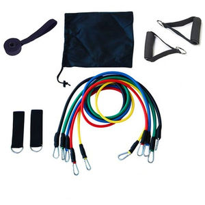 Ensemble de bandes de résistance HEAVY DUTY 2 poignées en mousse, 2 sangles de <span class=keywords><strong>cheville</strong></span>, équipement d'exercice de tubes de fitness d'ancrage de porte - Product Image 2