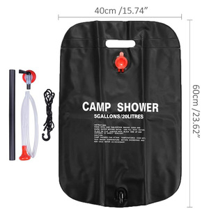 Douche solaire portable de camping en plein air, sac de douche à eau chaude de 5 gallons, 20L, écologique, ultralégère, pour la plage, les voyages et la randonnée - Product Image 5