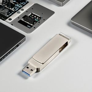 แฟลชไดรฟ์ Mini USB-C ขนาด 8GB 16GB 128GB 3.0 OTG แบบสองหัว ชนิด Type-C  ความจุ 2.0GB 64GB 32GB สำหรับ iPhone - Product Image 1
