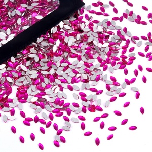 OLeeya Vente en gros 1440 pièces Strass ultra-brillants pour nail art, forme œil de cheval, 2*4mm, mini pierres plates, gemmes 3D pour décoration d'ongles - Product Image 2