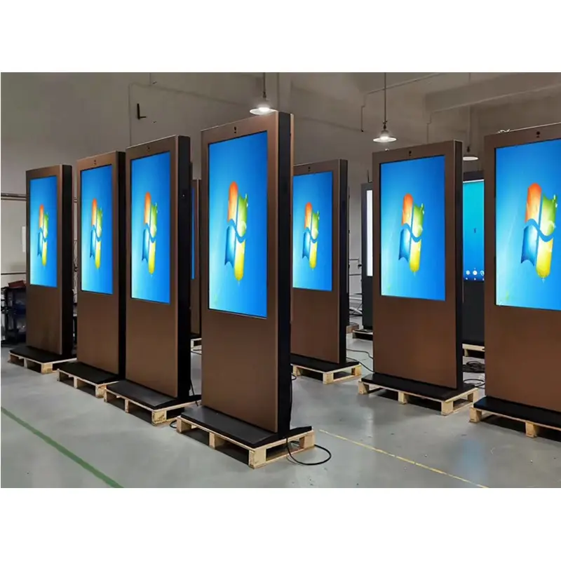 50 55 65 inch Free standing 4G 5G network full hd 1080P Android lcd digital signage display kiosk
