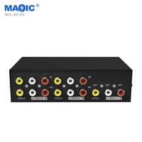 Yeni çift yönlü AV RCA ses Video anahtarı dönüştürücü monitörler için 4 giriş 1 Out USB KVM anahtarı