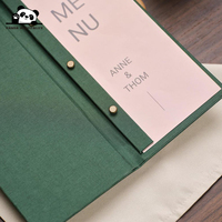 Porte-menu en lin, élégant porte-menu de bistrot, couverture de menu personnalisable pour les salles à manger, les hôtels, les restaurants