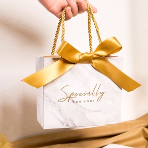 Lipack nhỏ mua sắm sang trọng túi giấy bao bì quà tặng với nơ ruy băng - Product Image 5