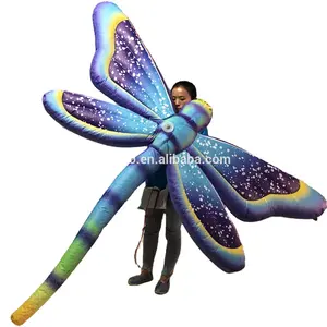 Outdoor music festival walking puppet advertising animal giant inflatable dragonfly