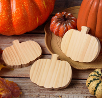 Panneaux de table en bois épais, peints et non finis, écologiques, 12 pièces, découpes de citrouilles en bois pour projets de bricolage