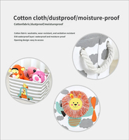Grand panier à linge pliable en forme de lion de dessin animé, panier de rangement pour vêtements sales, panier organisateur de jouets pour enfants, baril de rangement pour articles divers