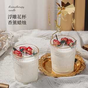 Handmade <b>Dried</b> Flower Scented Candle Gift Box for Home, Long-Lasting Bedroom Fragrance, High-End Atmosphere Gift, Souvenir - Product Image 2