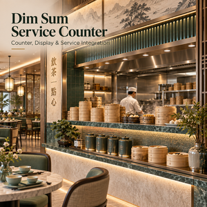 ร้านอาหารกวางตุ้งสุดหรูแบบสั่งทำพิเศษ พร้อมอุปกรณ์ตกแต่งทั้งร้าน บริการจัดเลี้ยงติ่มซำ ตกแต่งภายในสำหรับโครงการจัดเลี้ยงอาหารระดับพรีเมียม - Product Image 1
