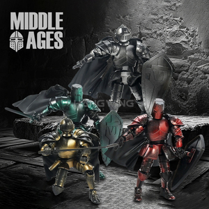 Mô hình đồ chơi lắp ráp tự chế mô hình hiệp sĩ xương sống thời trung cổ 2 trong 1, khớp nối đa dạng, trang trí bàn làm việc, đồ chơi treo trang trí - Product Image 4