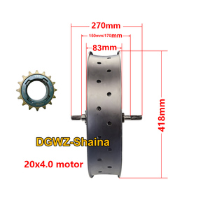 Vélo électrique sans engrenage DGWZ 273 modèle 72V 8000W 20x4.0, vélo à pneus larges de 20 pouces, moteur à moyeu arrière à rayons - Product Image 4