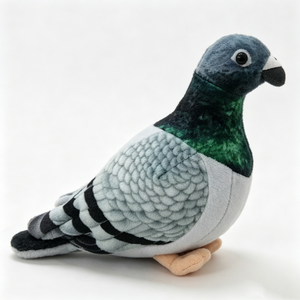 Peluche de pigeon de course personnalisée, peluche de pigeon gris, peluche de pigeon réaliste, animal en peluche pigeon voyageur - Product Image 4