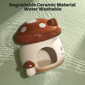 Grande criceto in ceramica Hutch casa motivo floreale per interni/esterni forniture per cincillà criceti conigli criceti - Product Image 4