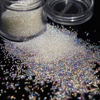 Bouteille de 10 ml sans trou, perles de verre irisées AB, 12 couleurs, sable de cristal rond pour nail art, résine, remplissage de coques de téléphone DIY, décoration