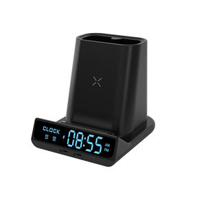 Chargeur sans fil 3 en 1 avec porte-stylo Horloges de bureau avec température et humidité Compatible avec <span class=keywords><strong>iPhone</strong></span> - Product Image 3