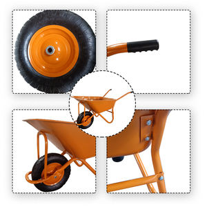 4.00-8 न्यूमेटिक टायर निर्माण गार्डन व्हील बैरो के साथ भारी शुल्क गैल्वेनाइज्ड व्हीलबैरो - Product Image 2