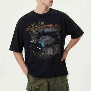 Camiseta Deportiva con Estampado Gráfico, Algodón Cepillado y Spandex, Cuello Redondo Informal, Impresión <span class=keywords><strong>DGT</strong></span>, Talla Grande - Product Image 1