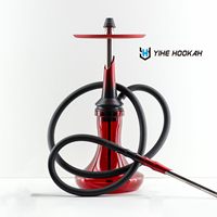 Narguilé Chicha Shisha Set Moderne de Luxe en Acier Inoxydable et POM Personnalisable de Haute Qualité pour Bar et Lounge, Vente en Gros Usine