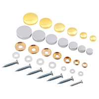 Vis de fixation décorative à tête plate en laiton, clous décoratifs brillants en acier inoxydable avec capuchon pour miroirs, panneaux de verre, murs 10mm - 25mm
