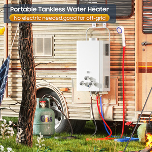 Portable 12kW 6L/min Digital Constant Temperature LPG Instant Boiler Balanced <strong>Gas</strong> Hot Water <strong>Heaters</strong> Tankless Geyser for Camping - Product Image 2