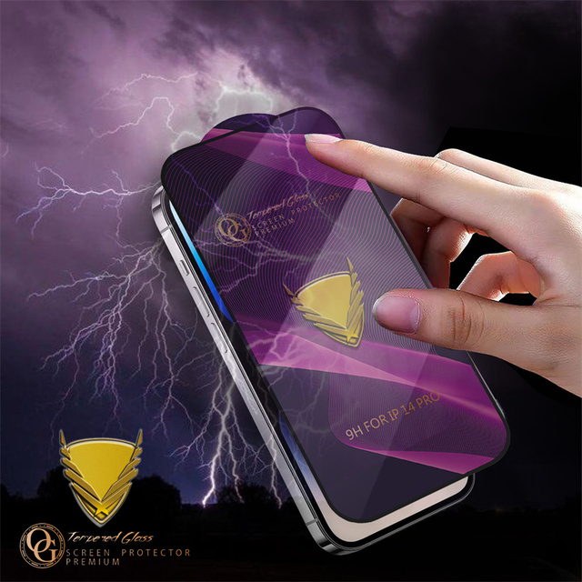OG ESD Screen Protector Mobile Phone 9H Tempered Glass Factory Price 2024 Full Glue 9H for Iphone 16 Plus 15 Pro Max Black White