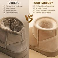 Bottes de neige de haute qualité pour femmes, semelle plateforme, bottes d'hiver chaudes doublées de polaire, chaussures à la cheville, logo personnalisé, fournisseur d'usine