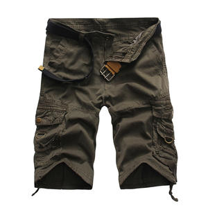 Nuevos pantalones cortos Cargo informales para hombre, diseño de camuflaje con patrón sólido, pantalones cortos de trabajo sueltos de talla grande 29-40 - Product Image 4