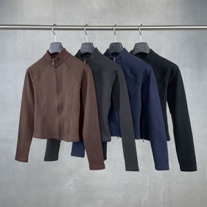 ले जोड़ी महिलाओं की काली ट्रैकसूट फसल ज़िप उच्च गर्दन स्लिम फिट टॉप फ्लेयर्ड लेग पैंट खिंचाव एथलेटिक ट्रेंडी y2k सक्रियवियर - Product Image 4