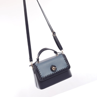 Sac à main QAZA pour femme 2026, nouveau modèle de luxe, grande capacité, en cuir PU, avec bordure cousue, fermeture circulaire, sac à bandoulière 2-en-1 pour femme