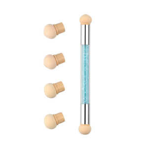 Pinceau éponge ombré pour ongles avec manche en strass, outil OEM pour la peinture dégradée des ongles, pour la conception de manucure - Product Image 5
