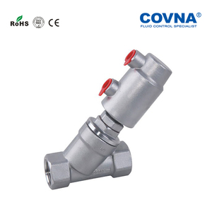 Vanne à siège incliné à actionneur pneumatique COVNA, vanne à piston double effet en acier inoxydable, vannes de régulation de débit pneumatiques - Product Image 3