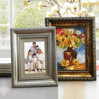Grand tableau de luxe européen vintage peinture à l'huile photo PS 11x14 pouces classique noir or cadre photo baroque