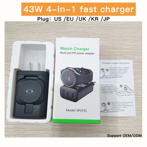 UNIEAN - Cargador Inalámbrico Portátil 4 en 1 al por Mayor, Adaptador USB-C de 43 W, Carga Rápida para <span class=keywords><strong>iWatch</strong></span> y Teléfono - Product Image 3