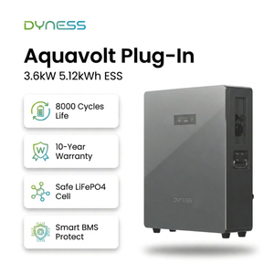 Batería ESS para Balcón de 5.12kWh Dyness Aquavolt 8000 Ciclos con Almacenamiento Inteligente IA y Entrada de CA de 2.5kW Enchufable - Product Image 4