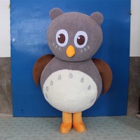 Costume de mascotte hibou amusant, mascotte d'animal de dessin animé pour adultes