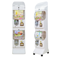 Distributeur automatique de capsules à monnayeur Niudele double couche blanc, avec plusieurs modes de paiement, capacité de 100 à 300 pièces