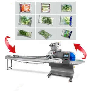 Fresh vegetables packaging machine automatic pillow flow packing machine multi-functional wrapping machine sealing fruits snacks