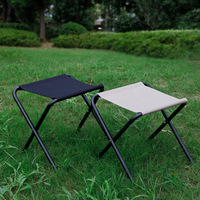 Table pliante rectangulaire de style croisé pour l'extérieur, tabouret ultra-léger en acier carbone, chaise portable en tissu Oxford, banc pour le camping et la pêche