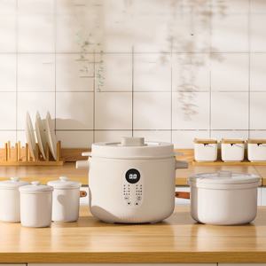 Appareils ménagers 1L <span class=keywords><strong>Mijoteuse</strong></span> électrique Céramique Céramique blanche <span class=keywords><strong>Mijoteuse</strong></span> électrique <span class=keywords><strong>Mijoteuse</strong></span> Soupe Cuisson - Product Image 2