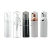 2oz 60 ml Bouteille pompe vide en plastique pour savon mousse 60 ml Bouteille pompe mousse nettoyante pour le visage en PET blanc clair Emballage cosmétique