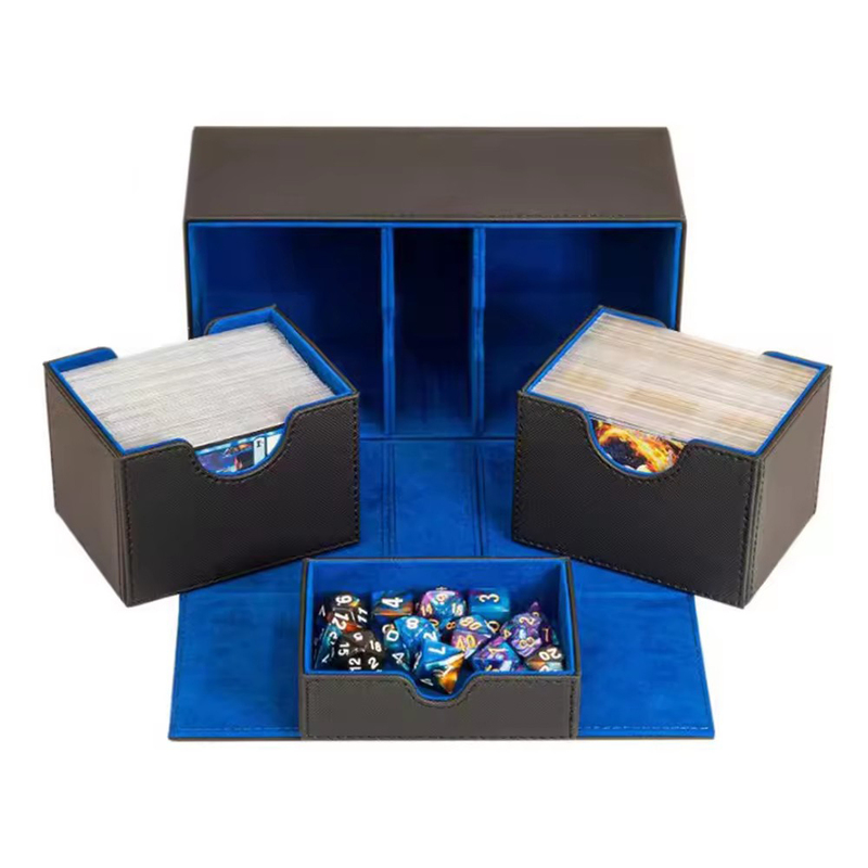 200 Capacity Leather Flip Deck Box