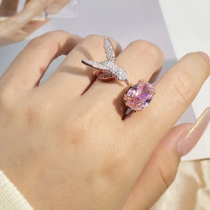 Anello a Forma di Uccello per Donne, Design Aperto Regolabile, Accessorio per Dito da Indossare Quotidianamente - Product Image 2