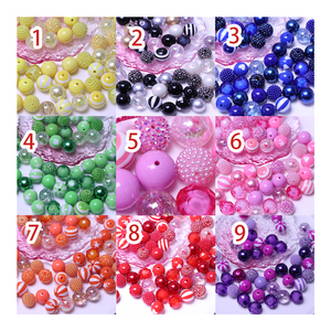 20mm Purple <strong>Bubblegum</strong> <strong>Bead</strong> Mixed Chunky <strong>Bubblegum</strong> <strong>Beads</strong> for Beaded Pens Necklace Bracelet Supply - Product Image 4